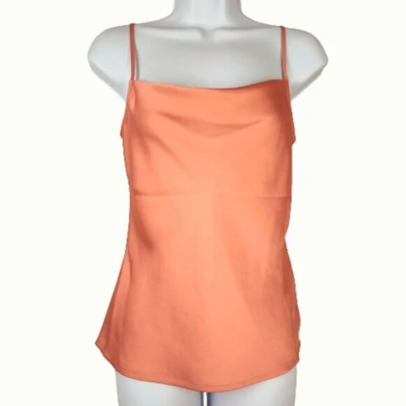 Express Cowlneck Satin Camisole Orange - Picture 1 of 5